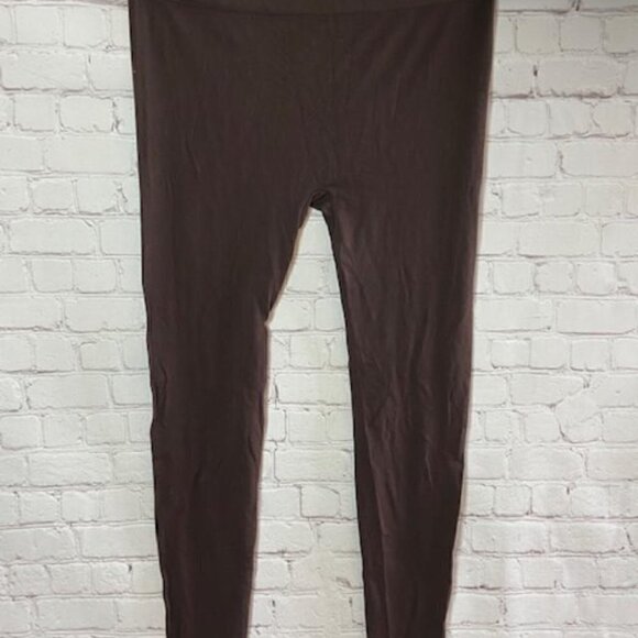 CHOCOLATE Brown Spandex Legging / Tights M/L - Picture 2 of 4